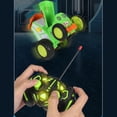 thumbnail image 2 of Tractor de control remoto recargable Vogacara ABS con luces y música Coche de acrobacias Crazy Jumping Action Jump Fury Juguetes verde, 2 of 6