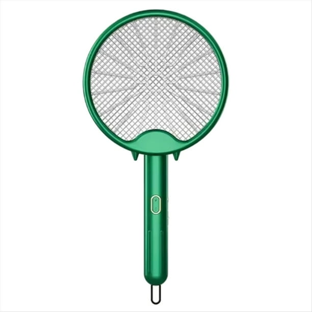 Raqueta Eléctrica para Mosquitos de 3000 V, Lámpara , Recargable por USB, Plegable, Matamoscas, Trampa para Mosquitos.