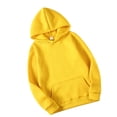 thumbnail image 3 of Sudadera con capucha Sudadera con capucha unisex de algodón Sudadera con capucha que absorbe el sudor Sudadera con capucha, amarillo, M Vogacara AP000776-15, 3 of 7