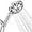 Chrome, variant on Black Shower Head, 7 Spray Modes Detachable Showerhead High Pressure Shower Heads with Long Hose and Adjustable Angle Bracket