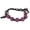 Fuschia, variant on Zircomania  Alternating Pave Crystal Beaded Macrame Adjustable Bracelet in Gunmetal - Red Brown Black - 10mm Wide x 6.5in. to 8.5in. Long