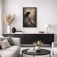 thumbnail image 5 of Framed Canvas Print Gothic Crow Wall Art Dark Academia Decorative for Living Room Bedroom - 16"x24" BLACK, 5 of 8