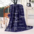 thumbnail image 2 of Math Equations Engineering Diagrams Navy Pattern Blanket,Comfortable Soft Flannel Throw Blanket,All Season,Warm Lightweight Blankets for Sofa Bed Couch Living Room Chair,40"x50", 2 of 4