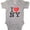 Heather Gray, variant on I Love NY Baby Bodysuit Officially Licensed Infant Snapsuit