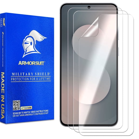 ArmorSuit 3 Pack for Samsung Galaxy S25 FE Screen Protector Case Friendly MilitaryShield HD Clear Film - Made in USA
