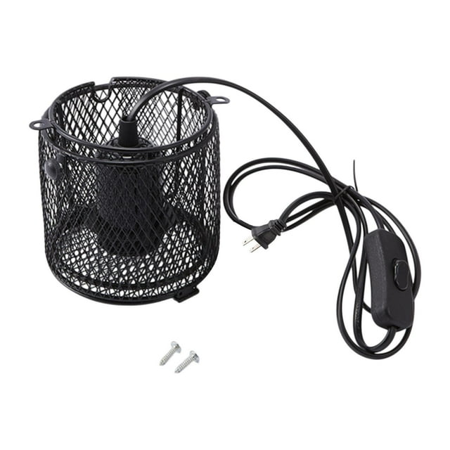 Shade de lámpara de reptiles, emisor de calor de cerámica, 200W, accesorios de reptiles, cubierta de lámpara de calentador para mascotas tortuga de