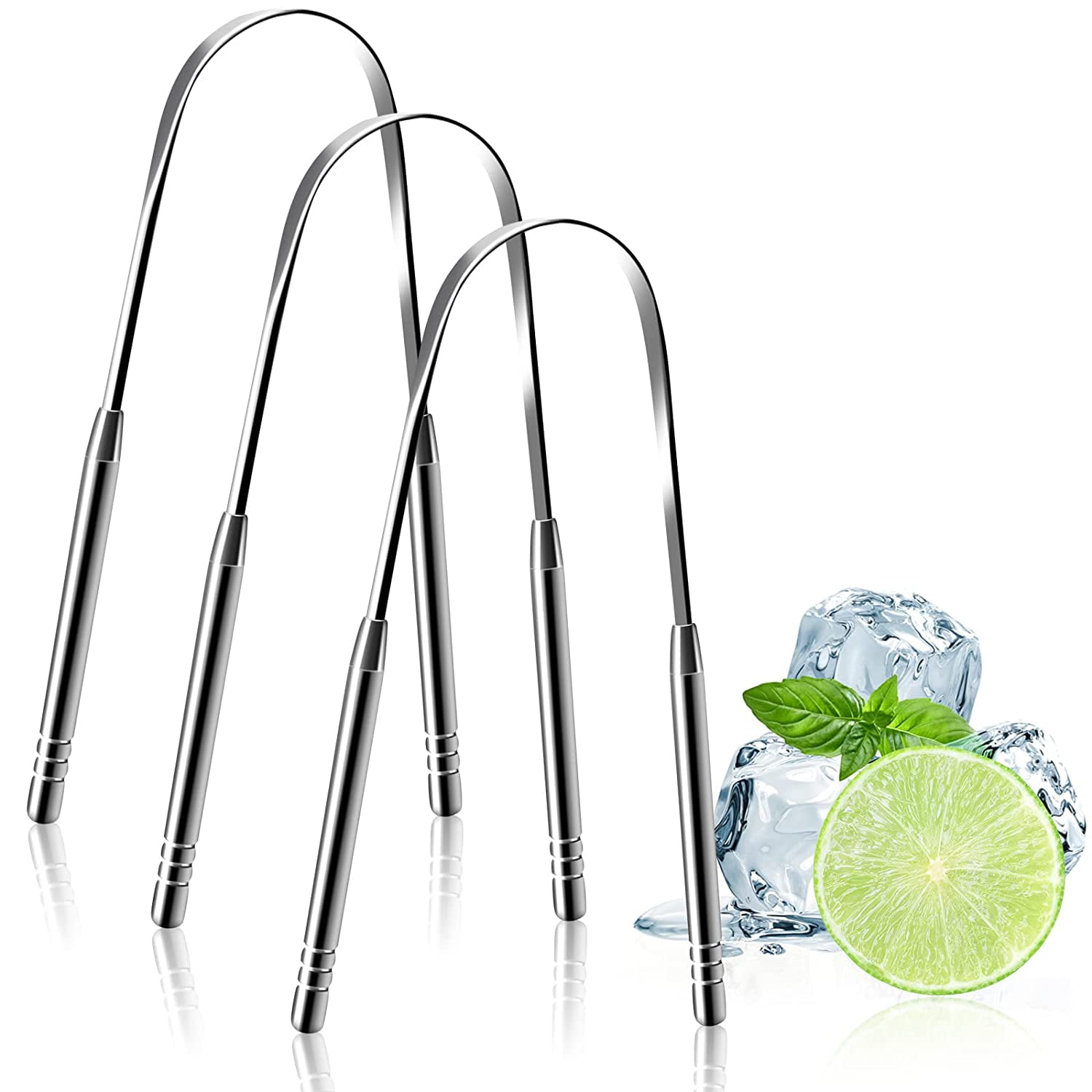 3 Pcs Tongue Scraper Stainless Steel Toungescrapper Tongue Cleaner