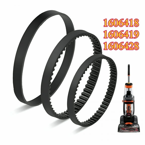 ZEPARO Replacement Belts Set for ProHeat 2X Revolution Pet Carpet Cleaner 1548 1551 1551W 1550 Series,Replace Parts #1606418,1606419,1606428