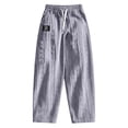 thumbnail image 4 of Casual Knit Joggers Straight Leg Loose Fit Drawstring Trousers With Jacquard Pattern For And Comfort/Purple/4XL, 4 of 4