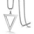 thumbnail image 6 of Stainless Steel Geometric Pendant Inverted Triangle Necklace for Men, BFF Necklace for 2, 6 of 6