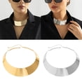 thumbnail image 2 of Aellinatey Women Punk Hiphop Style Necklace Exaggerated Metal Wire Torques Choker, 2 of 12