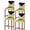 Yellow, variant on Abstract Yellow Black Bar Stool Covers Set of 2, Modern Geometric Color Blocks Stretch Washable Bar Chair Covers with Backs, Removable Pub Counter Height Chair Cover for Kitchen Dining Room Cafe