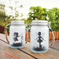 thumbnail image 4 of Linterna solar, IP44 impermeable al aire libre Mason Jar lámpara solar para patio, césped, fiesta, luces, decoración de jardín (blanco cálido), 4 of 5