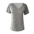 thumbnail image 5 of Cathalem Women's Crew Neck Short Sleeve Tops Summer Crewneck Short Sleeve Workout Basic Tee Tops,Gray S, 5 of 5