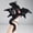 Matte-black, variant on 3D Printed Dragon with Wings, Animals , Flexible Articulated Winged Crystal Model, Desktop Pet Decor