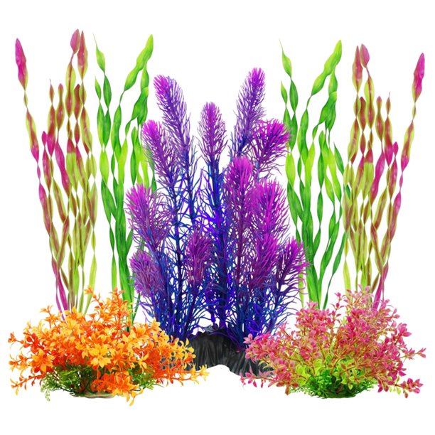 KAKOWELY 7 piezas de césped artificial para acuario, plantas de césped natural para acuario, suministros para paisajismo.
