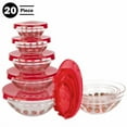 thumbnail image 4 of Chef Buddy 20-Piece Clear Fruit Design Glass Food Storage Bowl and Lids Set, 4 of 11