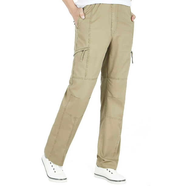 AMaVo - Casual Loose Relaxed Fit Cargo Pant Trousers For Men Straight