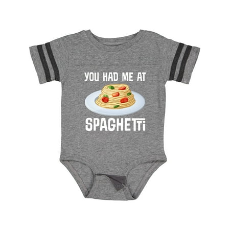 

Inktastic You Had Me at Spaghetti Gift Baby Boy or Baby Girl Bodysuit