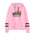 thumbnail image 1 of Pompotops Femmes Camion Impression Couverture Épissage Manches Longues Tops Capuche, 1 of 2