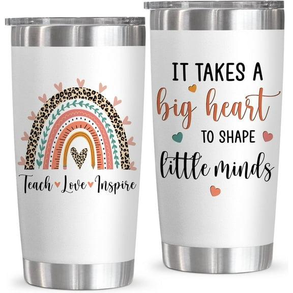 Teacher Appreciation Gifts For Women, Teachers Day, Christmas, Valentines Day, Birthday Gifts For Teacher, New Teacher Graduation Gifts, Thank You Tumbler Gift, 20 Oz Stainless Steel Tumbler