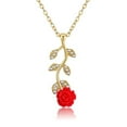 thumbnail image 2 of LLQkigsxse Collier Breloque pour Femmes Collier Fleur Rose Pendentif Fleur Chaîne de Clavicule, 2 of 7