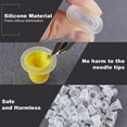 thumbnail image 6 of 300Pcs 2 Sizes Small Tattoo Ink Cups Clear Silicone Transparent Semi Permanent Base Microblading Caps Makeup Pigment Containers Holders Accessories, 6 of 7