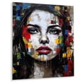 thumbnail image 2 of Designart "Acrylic Portrait of a Woman II" Fashion Woman Metal Art Print, 2 of 5