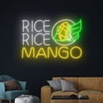 thumbnail image 3 of Handmadetneonsign Rice Rice Mango Neon Sign, ThaiLand Food Wall Art Decor, Thailand Restaurant Wall Decor, 3 of 4
