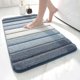 thumbnail image 1 of Non-Slip Bath Mat, Extra Soft Bathroom Rug, Machine Washable, Water Absorbent, 40 x 60 cm, Blue, 1 of 5