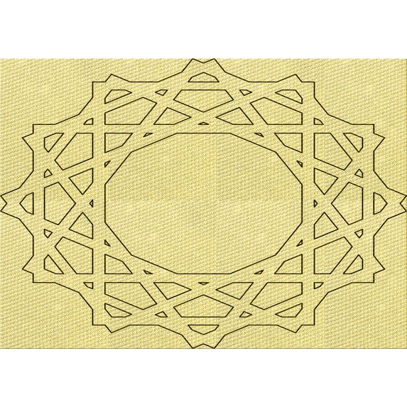 Ahgly Company Indoor Rectangle Patterned Corn Yellow Area Rugs, 2' x 5'