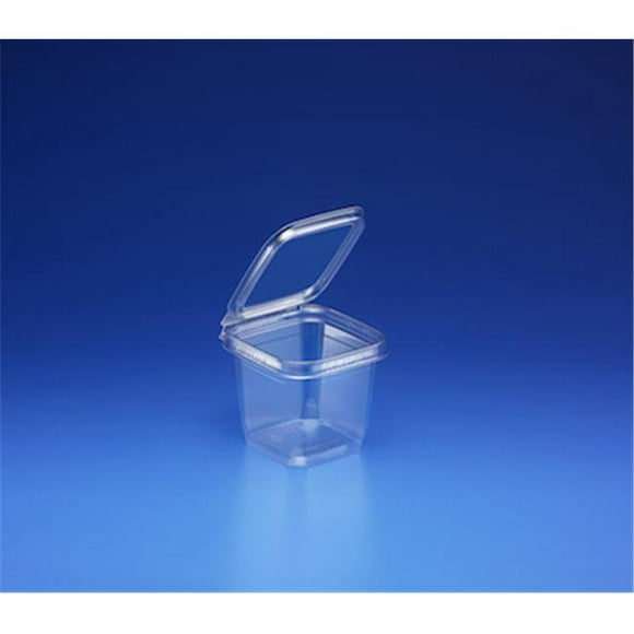 16 oz Squareware Clamshell Pete Tamper Resistant&#44; Clear - Case of 276