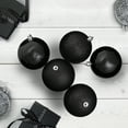 thumbnail image 2 of Northlight Shatterproof 4-Finish Christmas Ball Ornaments 3.25" (80mm) - Jet Black - 32ct, 2 of 3