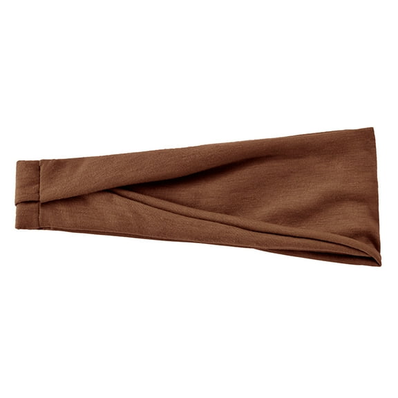 XDIAHBPL Turbans For Women Sport Headbands For Men Elastic Soft Fabric Non Slip Hair Bands Hair Warp For Daily Workout Yoga Running Sports Unisex Brown