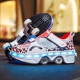 thumbnail image 5 of Kids Teen Wheels Shoes with Lights Women Men Rechargeable Roller Skates Shoes Retractable Wheels Shoe LED Flashing Sneakers for Girls Boys Gift, 5 of 12