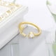 thumbnail image 5 of Anillo con letra AZ dorado para dama, anillo creativo con circonitas ajustable para los dedos, 5 of 5
