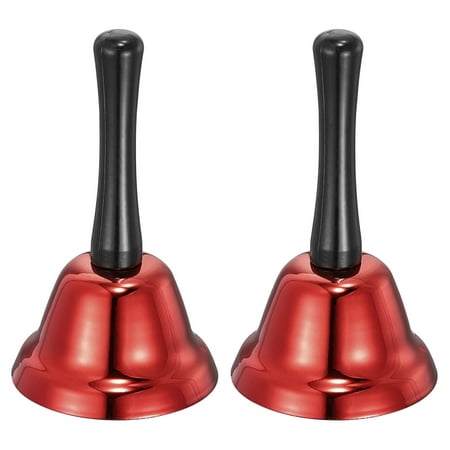 

75mm(2.95 ) Dia. Hand Bell Steel Electroplating Red 2 Pack