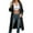 Black, variant on Long Hoodies for Women 2025 Fall Winter Long Sleeve Full Zipper Plain Hooded Sweatshirt with Pockets Jacket Coat