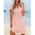 thumbnail image 5 of Zeagoo Summer Dresses for Women 2025 Vacation Sun Dress Women's A Line Dresses with Pockets Shift Dress Short Sleeve Beach Dress Loose T Shirt Dresses, 5 of 6