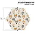 thumbnail image 3 of Pofeuu Shiba Head Face Print Leather Coasters Set of 6, Round Cups Mugs Mat Pad for Home Kitchen Heat Resistant Drink Coasters,Hexagon, 3 of 7