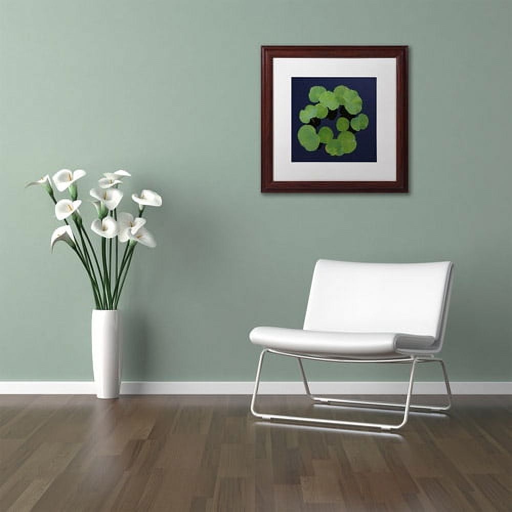 Trademark Fine Art "Giant Lily Pad Abstract" Canvas Art by Kurt Shaffer White Matte, Wood Frame