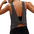 thumbnail image 4 of Guluxicc Open Back Workout Tops for Women Sleeveless Casual Loose Fit Backless Summer Athletic Tank Tops Gym Fitness Clothes, 4 of 9