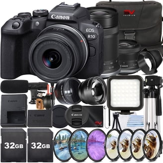 Canon, EOS R10 Mirrorless Camera with RF-S 18-45mm Lens Kit, Black