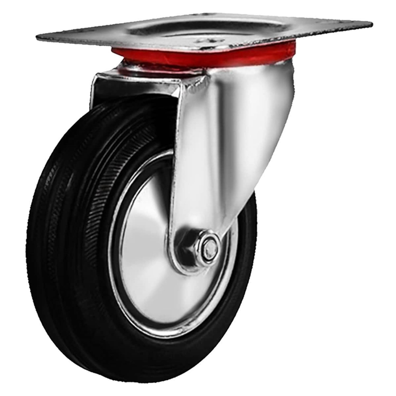 12 Pack 3 Inch Caster Wheels Swivel Plate Polyurethane Wheels, Heavy Duty Wheels, Top Plate Caster Rubber Swivel Casters Wheel Set 3", Heavy Duty Industrial Casters (No Brakes)