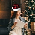 thumbnail image 7 of Walbest Classical Xmas Hat Plaid Print Soft Contrast Color Plush Ball Keep Warm Christmas Hat for Christmas Party, 7 of 7