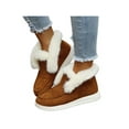 thumbnail image 4 of LUXUR Women Winter Warm Snow Boots Moccasin Slippers Plush Lined Ankle Non-slip Loafers Flat Shoes, 4 of 8