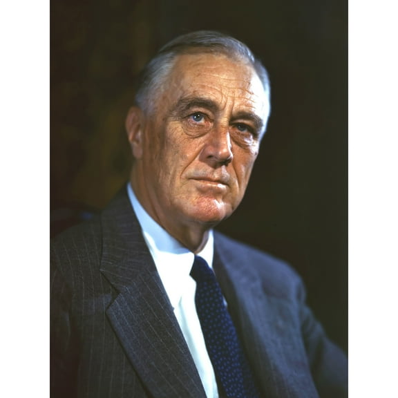 US President Franklin D Roosevelt Portrait Photo Extra Large XL Wall Art Poster Print