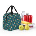 thumbnail image 4 of Yiaed Frog and Mushrooms Print Insulated Lunch Bag Reusable Cute Tote Lunch Box, Leakproof Cooler Lunch Bags for Work Office Travel School Picnic, 4 of 5