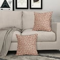 thumbnail image 3 of Burnt Orange and Cream Floral Pillow Covers 18x18 Inch Set of 2 Vintage Flower Outdoor Decorative Throw Pillows Small Floral Block Print Rustic Farmhouse Pillowcases for Couch Decor, 3 of 6