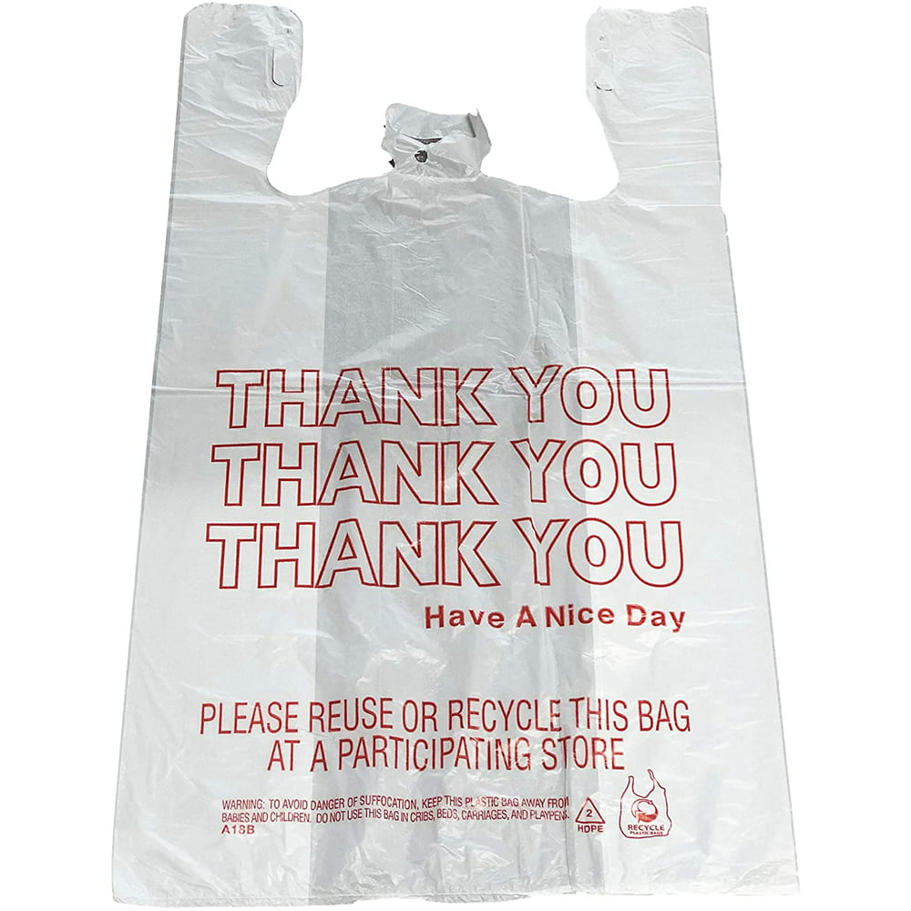 Thank You T-Shirt Bags (350 Count), Plastic - Bulk Shopping Bags ...